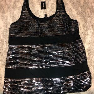 Express sequin tank top